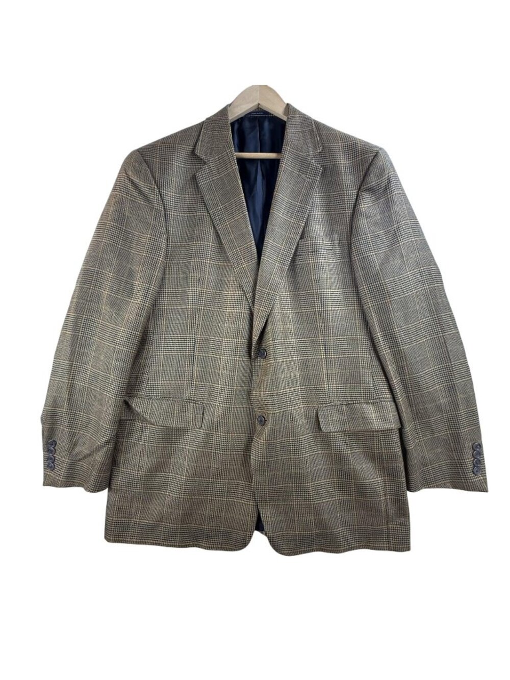 Hart Schaffner Marx Blazer Mens 44L Brown Cashmere Loro Piana Sport Coat USA